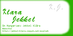 klara jekkel business card