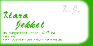 klara jekkel business card